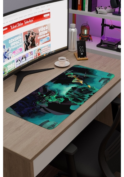 Hades 2 Kaymaz Dikişli Kauçuk Oyuncu Mousepad V5 - 70x30 Xl Gaming Mouse Pad Fare Altlığı