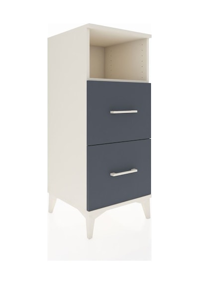 Hyperion Komodin Tek Raflı 2 Çekmeceli 44x44x106 Aytaşı-antrasit Aytaşı