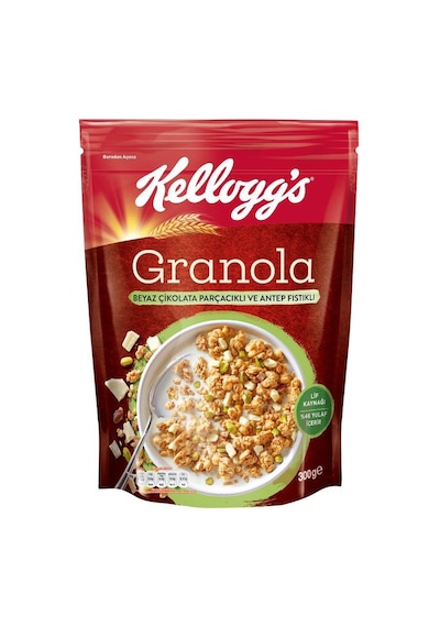 Kellogg's Granola Beyaz Çikolata Parçacıklı & Antep Fıstıklı 5 x 300 G