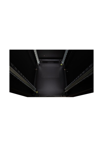 Lande Demonte 42u 600x800 Hyperline Dikili Tip Rack Kabinet Siyah Ön Cam Kapak / Tekerlekli