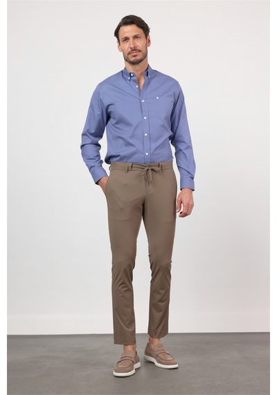 İmza Koyu Vizon Yan Cep Slim Fit Jogger Pantolon 1003260166