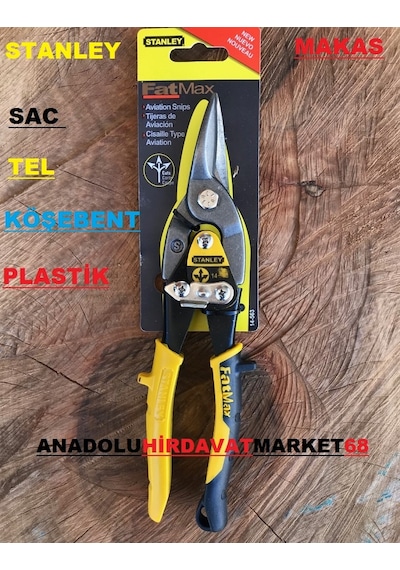 Stanley Sac Makası Alçıpan Köşebent Makası Kaporta Makası 250Mm