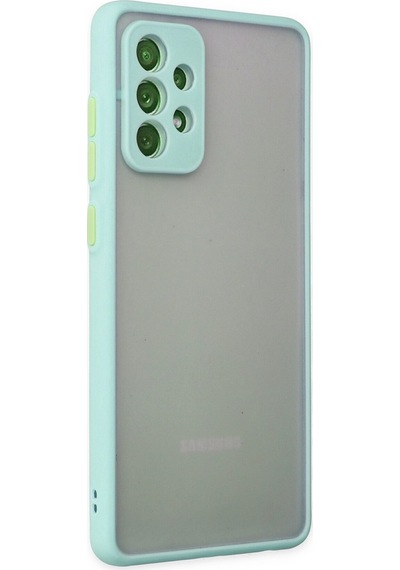 Newface - 25 - Samsung Galaxy A52 Kılıf Montreal Silikon Kapak - Csmo-tex - - Turkuaz