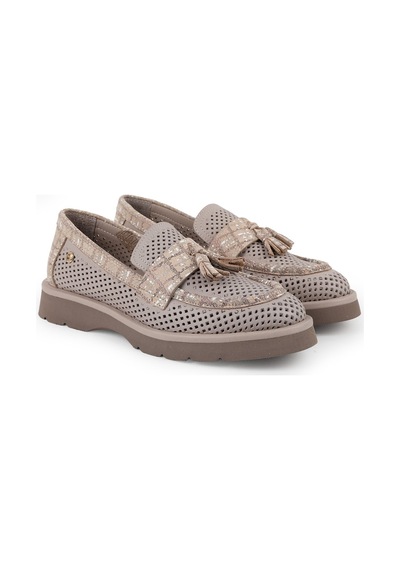 Mamma Mia Mammamia Kadın Gri Hakiki Deri Comfort Sneaker Kalın Taban Günlük Ayakkabı GRİ