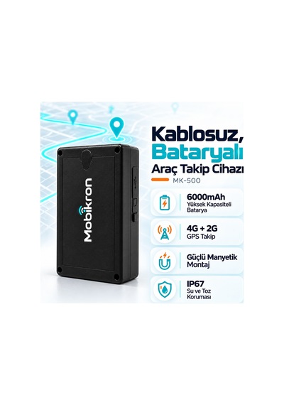 Mk-500-1 Motosiklet Gps Takip Cihazı 2026 - Mıknatıslı Kablosuz Akü Bitirmez 24 Ay Hat Dahil Şarjlı