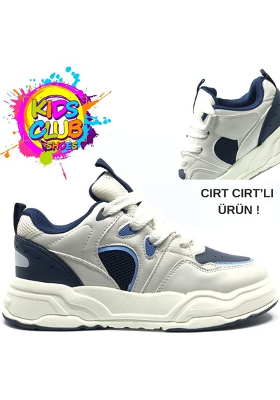 Cool Jacop Bağcık Görünümlü Cırt Cırtlı Sneaker Ortopedik Çocuk Spor Ayakkabı Lacivert