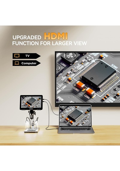 Elikliv Edm9 Pro 7 Inc Hdmı Dijital Mikroskop, 1200x Büyütme