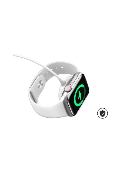 Beyaz Akıllı Saat Wireless To Lightning Type-c Şarj Kablosu 1.2m-zore