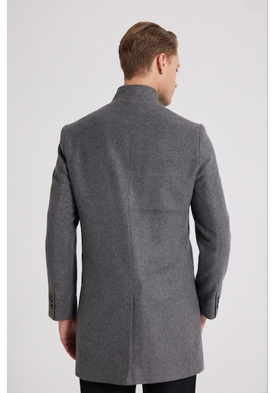 D's Damat Ds Damat Regular Fit Antrasit Hakim Yaka Kaşe Kaban 5hf08ort10002 Antrasit