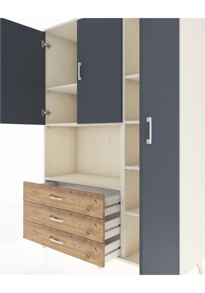 Hyperion Dolap 7 Raflı 3 Çekmeceli 3 Kapaklı 132x44x195 Aytaşı-antrasit/çam Antrasıt/atlas Çam Hyperion Dolap 7 Raflı 3 Çekmeceli 3 Kapaklı 132x44x195 Aytaşı-antrasit/çam Antrasıt/atlas Çam