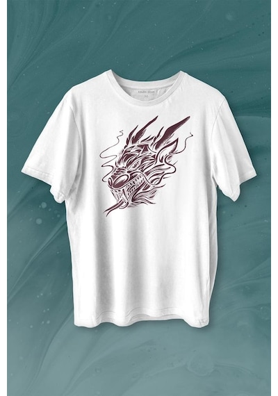 Dragon Japanese Ejder Japon Baskılı Tişört Unisex T-shirt 001