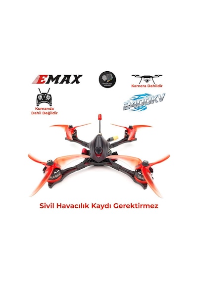 Emax Hawk Pro 5 Inch 4s-6s Pnp Kameralı Fpv Racing Drone 2400kv W/caddx Ratel Kamera Kumanda Hariç