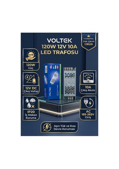Enerji Aydınlatma / Trafo 10 Amper Slim 12v