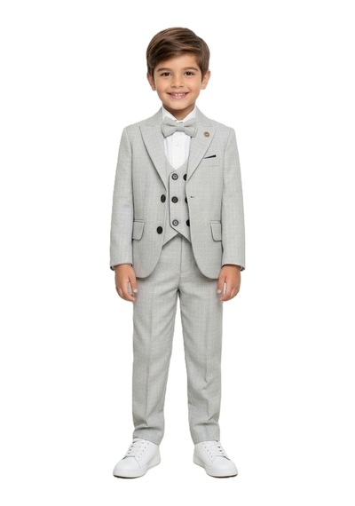 Mnk Baby & Kids Kiryos Erkek Çocuk Kareli Takım Elbise M00806 Gri
