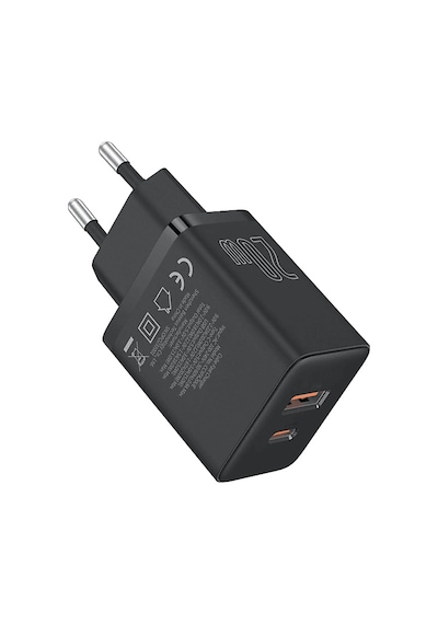 Baseus Cube C+u 20w Şarj Cihazı Siyah