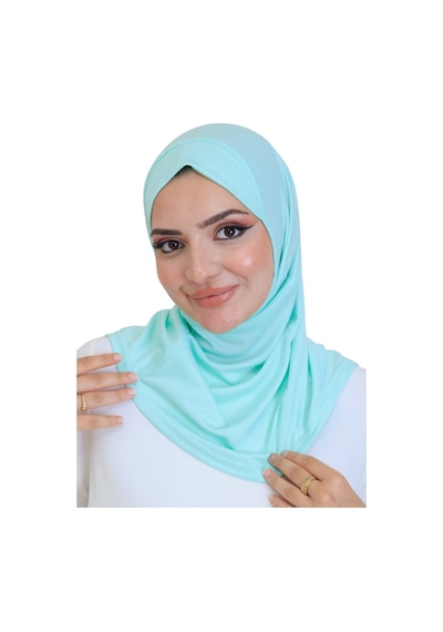 Modish Group Hazır Başörtü Pratik Tak Çıkart Kadın Günlük Şal Hafif Kırışmaya Dayanıklı Mint Yeşili