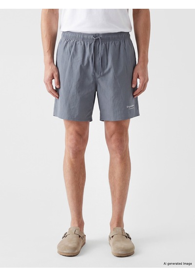 Lcw Swımwear Gri Kısa Boy Baskılı Erkek Deniz Şortu