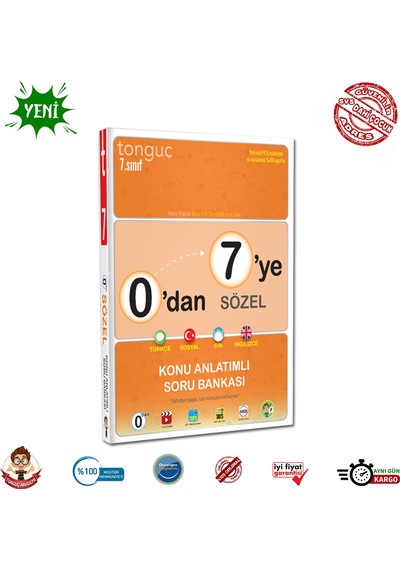 Tonguç 7. Sınıf 0 Dan 7 Ye Sözel Konu Anlatımlı Soru Bankası