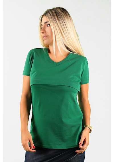 Kadın Emzirme T-Shirt Koyu Yeşil