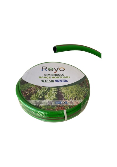 Reyo 1/2 Çim Örgülü Bahçe Hortumu 15 Metre