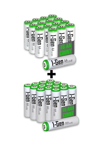 I-gen B183 16 Adet Aa 2700 Mah Şarjlı Kalem Pil + 16 Adet Aaa 900 Mah Şarjlı İnce Kalem Pil 1.2v Nı-mh