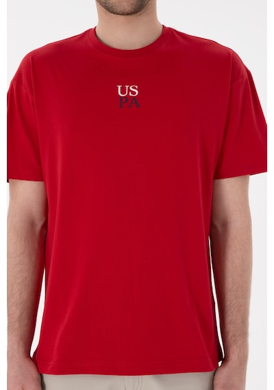 U.S. Polo Assn. Erkek Comfort Fit Bisiklet Yaka Kırmızı Tişört 50306450-VR030