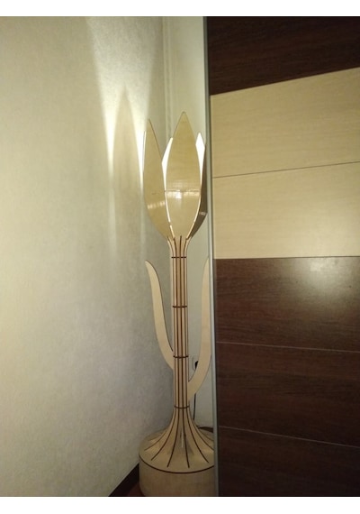 Ahşap Lale Model Lambader
