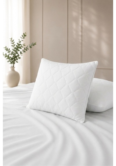 Kapitone-fermuarlı Microfiber %100 Sıvı Su Geçirmez Yastık Alezi Koruyucu Beyaz