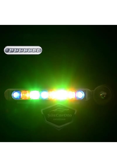 Araç Oto Rüzgar Enerjili Kablosuz 8 Ledli Gündüz Farı Araba Fırfırlı Elektriksiz Gündüz Ledi Lamba Su Geçirmez Renkli Rgb 00 Şüscaroto Aksesuar