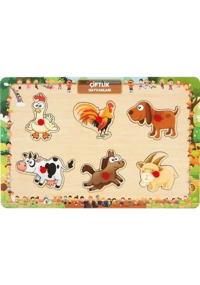 Maketçiniz Interaktif Tutmalı Puzzle Çiftlik Hayvanları
