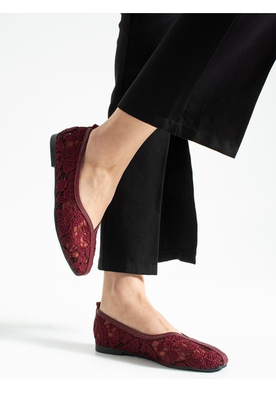 Dabab Shoes Florıa Dantel Kadın Bordo Düz Babet Dantel Dokuma Çiçek Desenli Zarif Günlük Ayakkabı Dabab Shoes Florıa Dantel Kadın Bordo Düz Babet Dantel Dokuma Çiçek Desenli Zarif Günlük Ayakkabı
