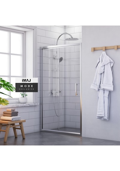 İmaj Banyo Mode İki Duvar Arası 1 Sabit 1 Sürgü Duşakabin Krom