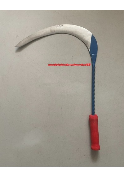 Sensan Çelik El Yapımı Dövme Orak Orta Boy Orak Ot Biçme Oragı 45cm