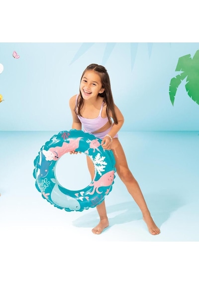 İntex 59242 Deniz Canlıları Desenli Can Simidi 61 Cm. 6-10 Yaş