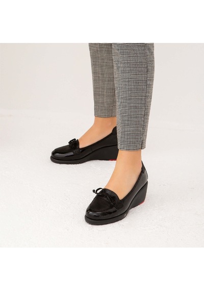 Relax Anatomic Kadın Hakiki Deri Siyah Comfort Ayakkabı 611 F2213-312 Byn Ayk Y22 Black Siyah