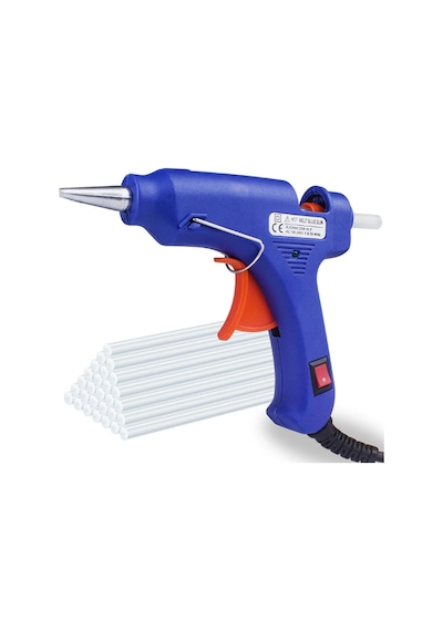 20w İnce Silikon Tabancası 10 Adet 7 Mm Silikon Çubuğu Dahil, Hızlı Isınan Mini Sıcak Silikon Tabancası, El