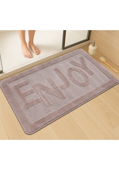 Doğal Kaymaz Taban Banyo Paspas Uzun Ömürlü Yumuşak Dokulu Su Emici Yıkanabilir Enjoy 60x100 Vizon