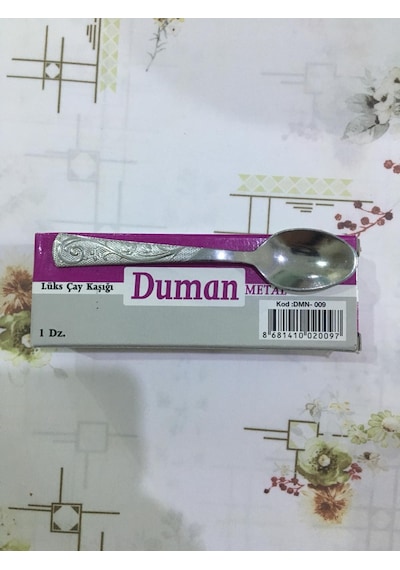 Çay Kaşığı Paslanmaz Çelik Duman Mor Kutu 12'li