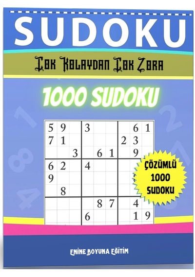 Çok Kolaydan Çok Zora 1000 Süper Çözümlü Sudoku