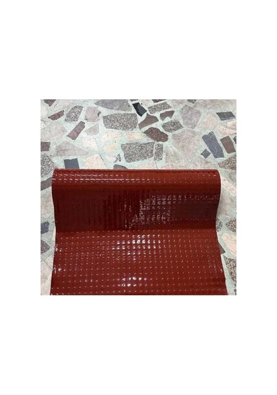 Pvc Desenli Zemin Kaplama Muşambası 2mm 1x5 Metre Kaymaz Araç Konteyner Oto Taban Kaplaması Bordo