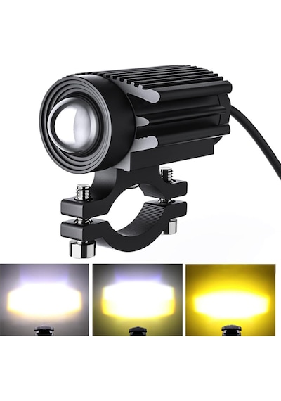 1 Adet Alüminyum Gövdeli Profesyonel Motosiklet / Atv Led Sis Farı - Kelepçeli