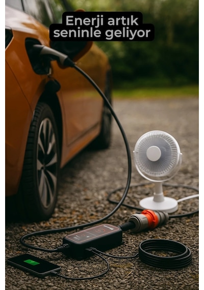 Bemis Pro Mobile 11-22KW - 8 Metre -Elektrikli Araç Taşınabilir Şarj Cihazı - Çanta ve Dönüştürücü