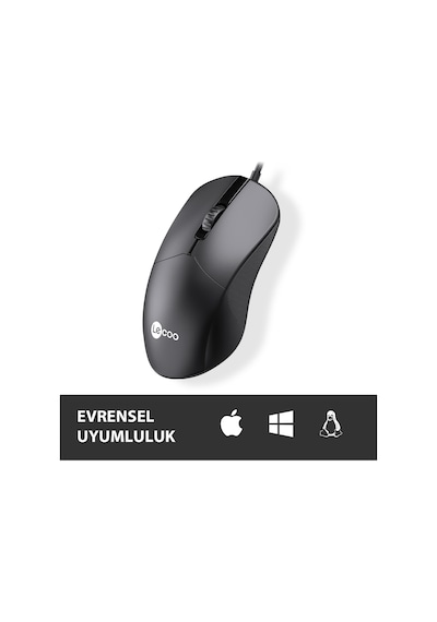 Lecoo M1102 USB Kablolu 1200DPI 3 Tuşlu Optik Mouse