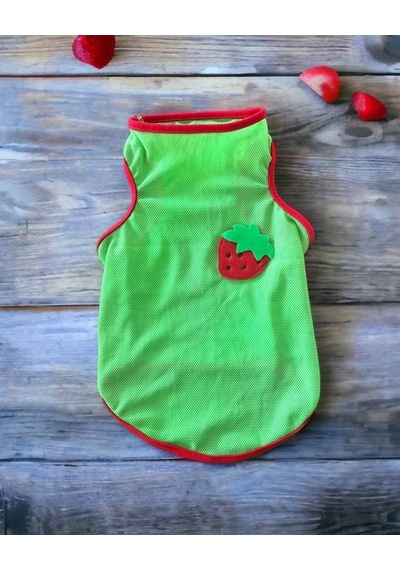Kemique Pink Strawberry Atlet Kedi Kıyafeti Kedi Elbisesi