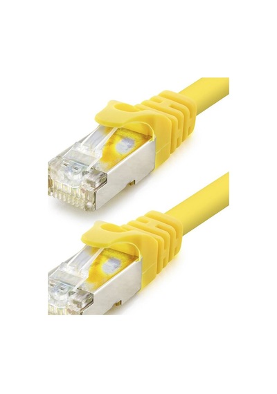 Cat7 Ethernet Patch Kablosu 10 Gbps 600 Mhz 30 Cm - Sarı Hdx5101 Evimdeyokyok