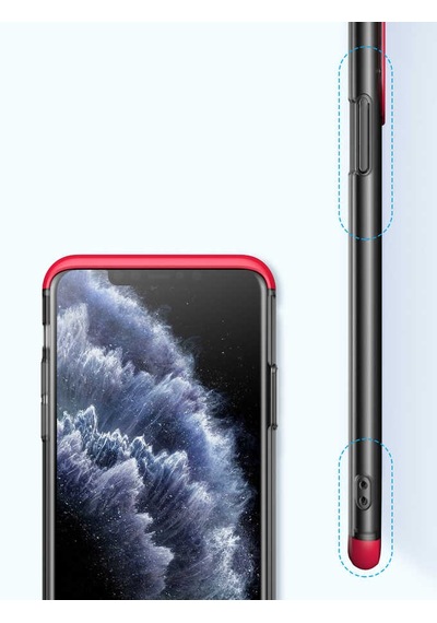 Apple Uyumlu iPhone 11 Kılıf Zore Nili Kapak Kırmızı