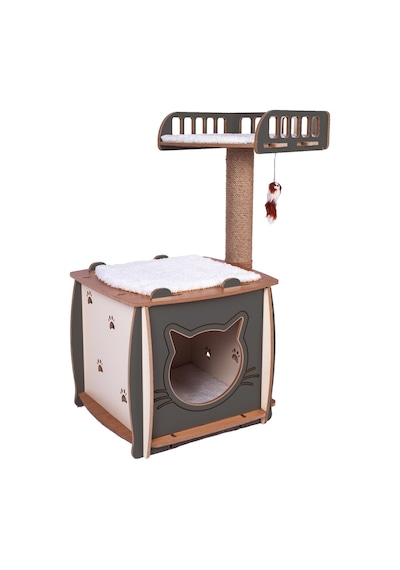 Patihomes Kedi Evi Ve Kedi Tırmalama Evi Yataklı