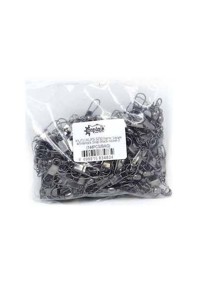 Captain 5233 Kilitli Klips 144lü Paket Black Nikel Standart - 5-0