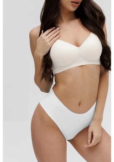 Polfa Model Lazer Kesim Bato Külot Korse Toparlayıcı Silikonlu Bel Beyaz Renk058 Beyaz