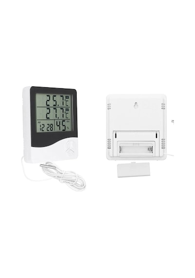 Techmaster 2 Dijital Termometre Alarm Saat Dış Sıcaklık Ölçer Nem Ölçer